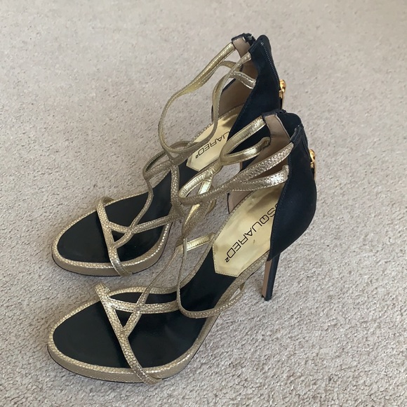 Dsquared2 Leather High Heeled Sandals - Picture 2 of 7